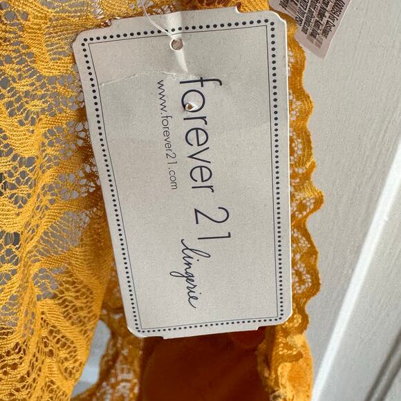 Forever 21 Bandeau Lace Bra Yellow NWT - Picture 9 of 10